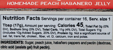 Peach Habanero Jelly | 11.5 oz. Jar | Pack of 3 | Fresh Peaches With A Kick | Spicy Fruit Spread | Made in Ravenna, NE | Nutt Family Jams and Jellies
